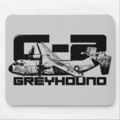 C-2 Greyhound Mousepad Muismat (Voorkant)
