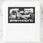 C-2 Greyhound Rechthoektikkers Rechthoekige Sticker (Tas)