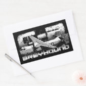 C-2 Greyhound Rechthoektikkers Rechthoekige Sticker (Envelop)