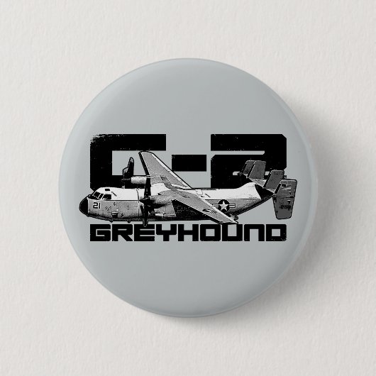 C-2 Greyhound Round Button (Voorkant)