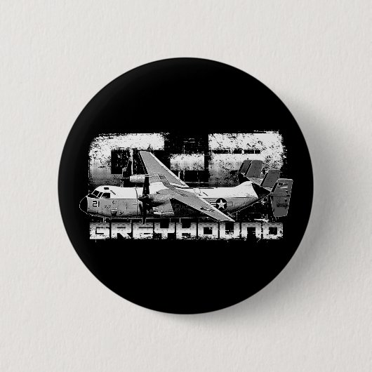 C-2 Greyhound Round Button (Voorkant)