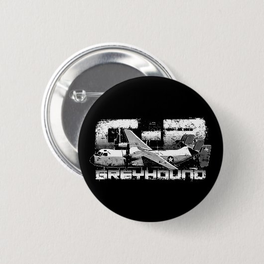 C-2 Greyhound Round Button (Voorkant /achterkant)