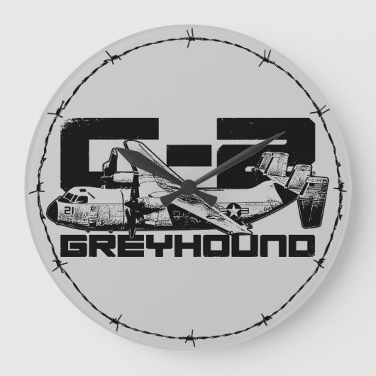 C-2 Greyhound Round (Grote wandklok) Grote Klok (Voorkant)