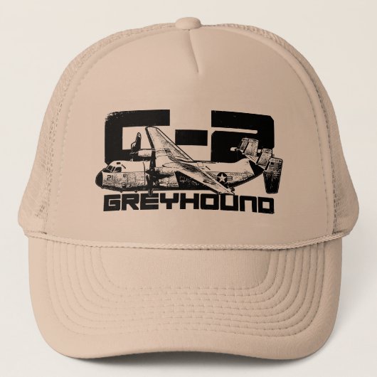C-2 Greyhound Trucker Hat Trucker Pet (Voorkant)