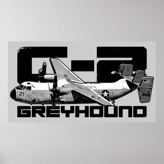 C-2 Greyhoundafdrukken Poster (Voorkant)