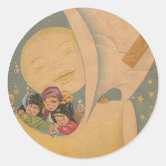 C-2 winkine-, blinkin- en knik-stickers ronde sticker