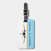 C-40 737 Silhouette Pilot Business Bagagelabel (Voorkant verticaal)