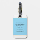 C-40 737 Silhouette Pilot Business Bagagelabel (Achterkant verticaal)