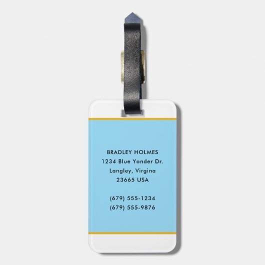 C-40 737 Silhouette Pilot Business Bagagelabel (Achterkant verticaal)