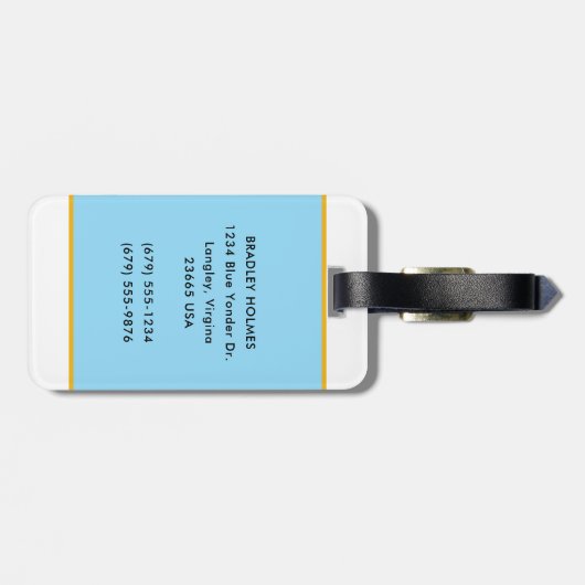 C-40 737 Silhouette Pilot Business Bagagelabel (Achterkant horizontaal)