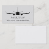 C-40 737 Silhouette Pilot Visitekaartje (Voorkant / Achterkant)
