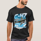 C-47 Skytrain WWII Transport Vliegtuig T-Shirt Gif (Voorkant)