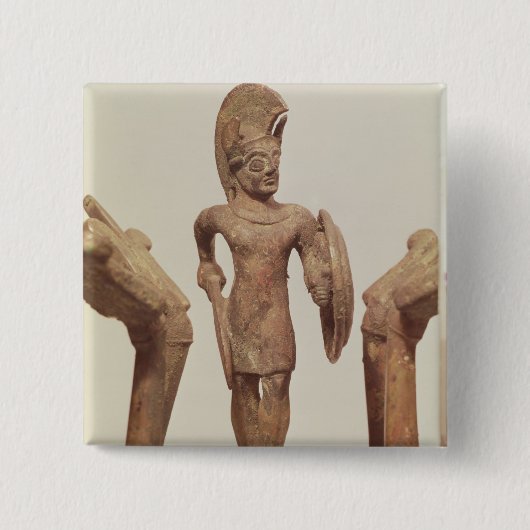 c.490 BC Vierkante Button 5,1 Cm (Voorkant)