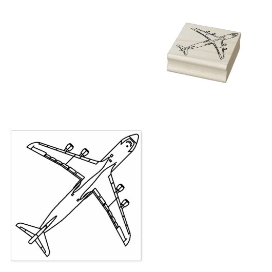 C-5 Galaxy Line Art Rubber Stamp Rubberstempel (Gestempeld)