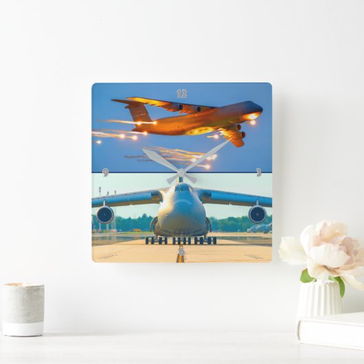 C-5 GALAXY VIERKANTE KLOK (Huis)