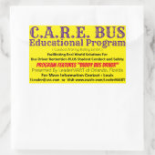 C.A.R.E. BUS Educatief Programma Rechthoek Sticker (Tas)