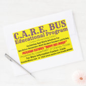 C.A.R.E. BUS Educatief Programma Rechthoek Sticker (Envelop)