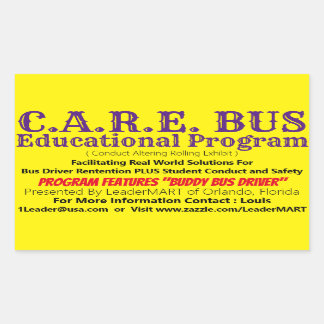 C.A.R.E. BUS Educatief Programma Rechthoek Sticker