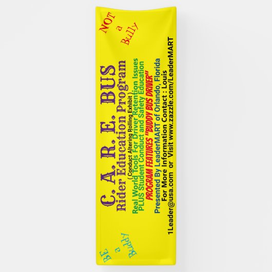 C.A.R.E. BUS Rider Education Program Show Banner (Verticaal)