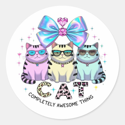 C.A.T. Volledig Geweldige ding Ronde Sticker (Voorkant)