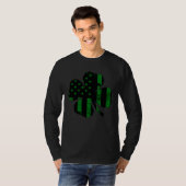 C American Flag St Patrick s day Shamrock green bl T-shirt (Voorkant volledig)