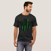 C American Flag St Patrick s day Shamrock green bl T-shirt (Voorkant volledig)