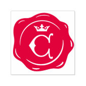C - Antiek Wax Seal Gotische Kroon Initiaal Letter Zelfinktende Stempel (Design)