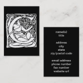 C-Art Nouveau Lady Initiaal Visitekaartje (Voorkant / Achterkant)