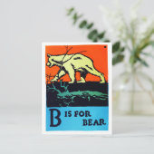 C.B. Herfsten - B is voor Beer Briefkaart (Staand voorkant)