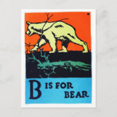 C.B. Herfsten - B is voor Beer Briefkaart (Voorkant)