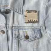 C B Rogers and Company Vierkante Button 5,1 Cm (In situ)