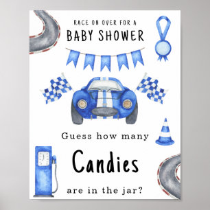 C Baby shower Raad hoeveel snoepjes spel Poster
