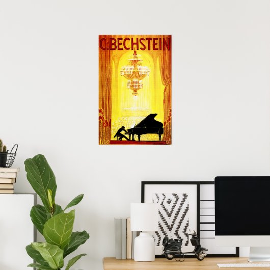 C BECHSTEIN 1920 Duitse PIANO Fabrikant  Poster (Thuiskantoor)