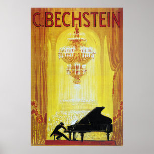 C. Bechstein Poster inzake reclame voor piano