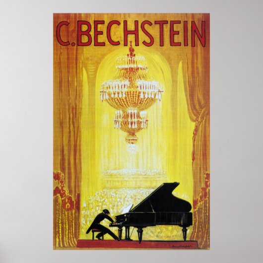 C. Bechstein  Poster inzake reclame voor piano (Voorkant)