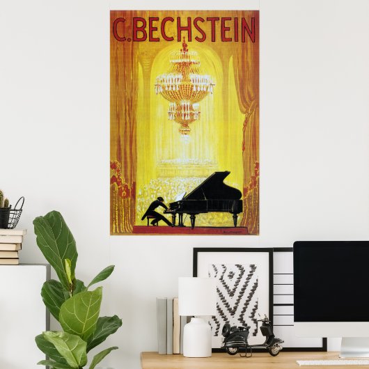 C. Bechstein Poster inzake reclame voor piano (Thuiskantoor)