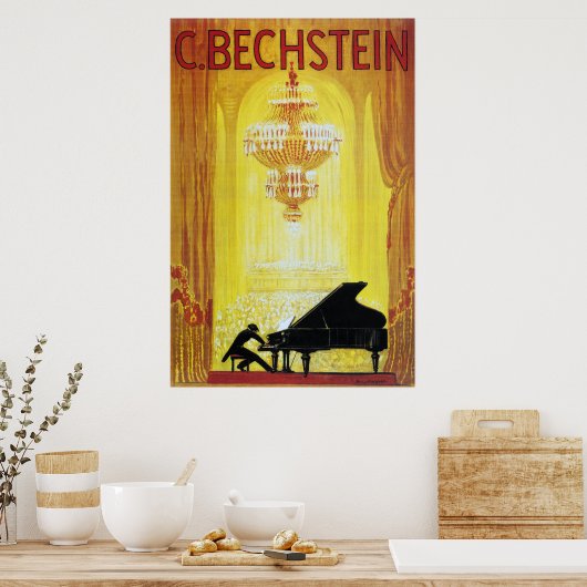 C. Bechstein  Poster inzake reclame voor piano (Keuken)