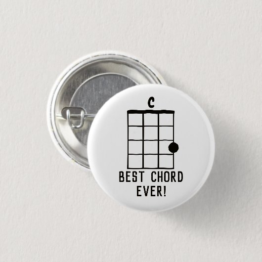 C Best Chord Major Ukulele Lover Ronde Button 3,2 Cm (Voorkant /achterkant)
