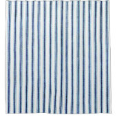 c) Blauw-wit Douchegordijn (Voorkant)