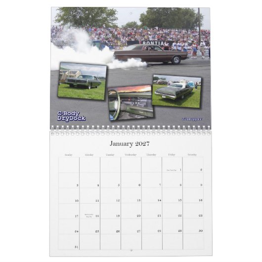 C-Body Mopar Calendar 2013 Kalender (Jan 2027)