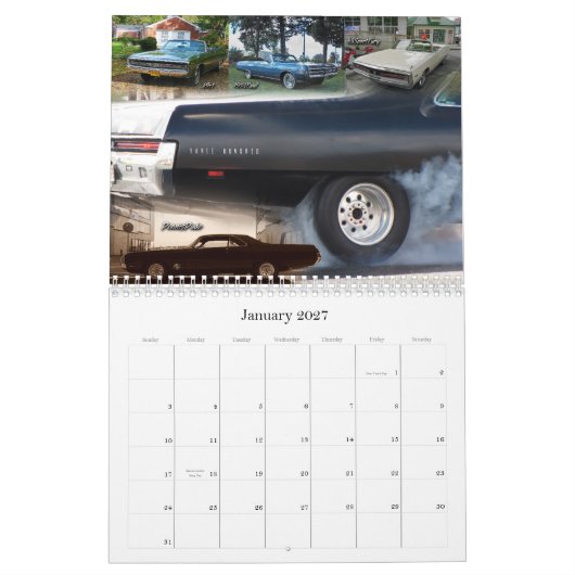 C-Body Mopar Calendar 2013 Kalender (Jan 2027)