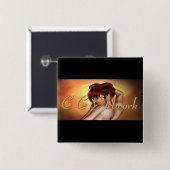 C.C. Kunstwerkblad Vierkante Button 5,1 Cm (Voorkant /achterkant)