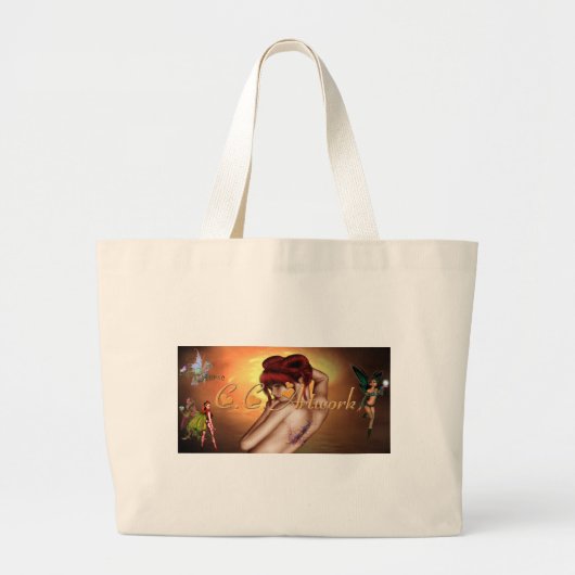 C.C. Logo Grote Tote Bag (Voorkant)