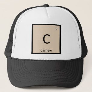 C - Cashew Nut Chemistry Periodic Table Symbol Trucker Pet