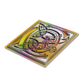C Celtic Rainbow Custom Monogram Tegel Tegeltje (Zijkant)