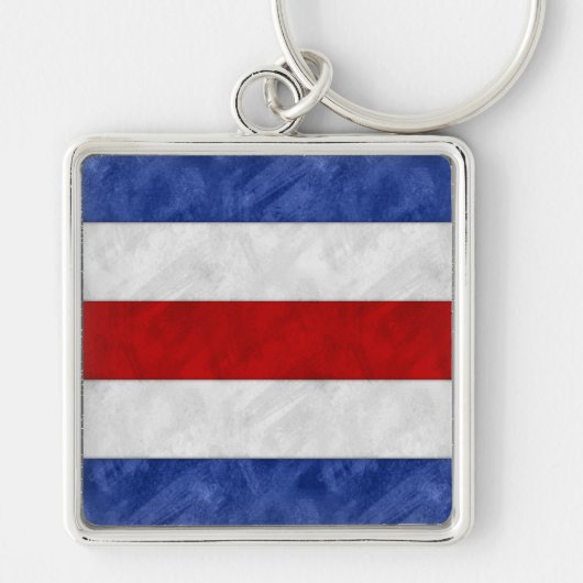 C Charlie Waterverf Nautical Signal Maritime Vlag Sleutelhanger (Voorkant)