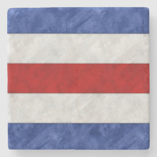C Charlie Waterverf Nautical Signal Maritime Vlag Stenen Onderzetter