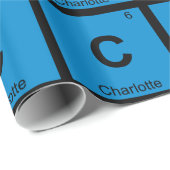 C - Charlotte North Carolina Chemistry Symbol Cadeaupapier (Rol Hoek)