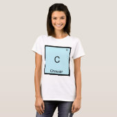 C - Chaucer Funny Chemistry Element Symbol T-Shirt (Voorkant volledig)