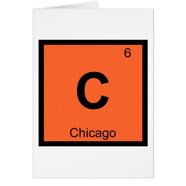 C - Chicago Illinois Stad Scheikunde Periodiek Sys (Voorkant)
